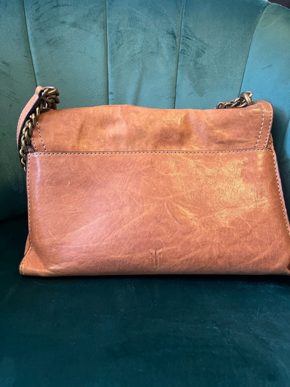Frye Ella Flap Women’s Brown Leather Shoulder Bag - Picture 3 of 16